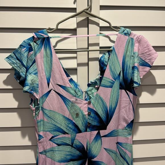 Olivaceous NWOT Maxi colorful floral Dress with side zipper. - Picture 4 of 10